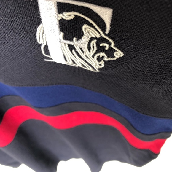 Ferré Milano Italian Designer Black Blue &Red Polo - Picture 4 of 7
